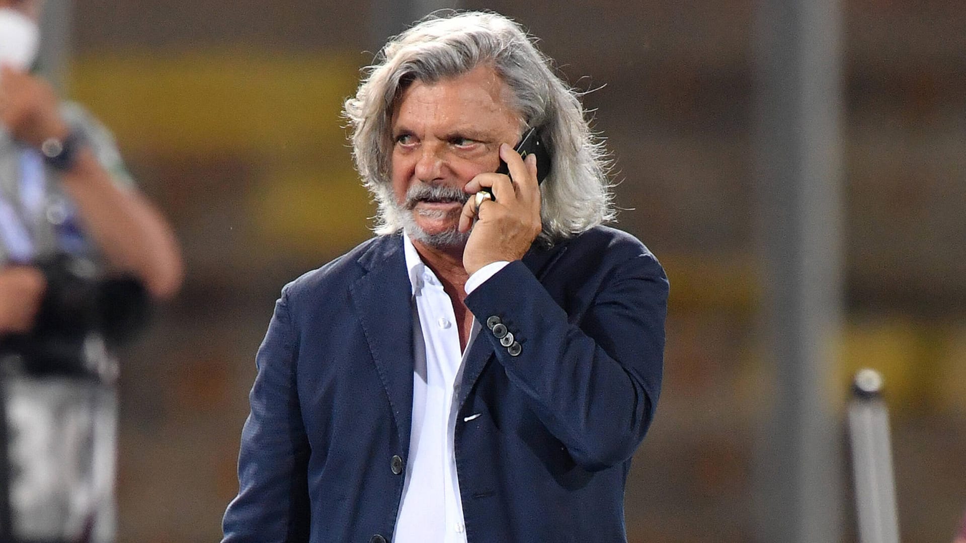 Massimo Ferrero: Der Präsident von Serie-A-Klub Sampdoria Genua sitz in Mailand im Gefängnis. Massimo Ferrero: Der Präsident von Serie-A-Klub Sampdoria Genua sitz in Mailand im Gefängnis.