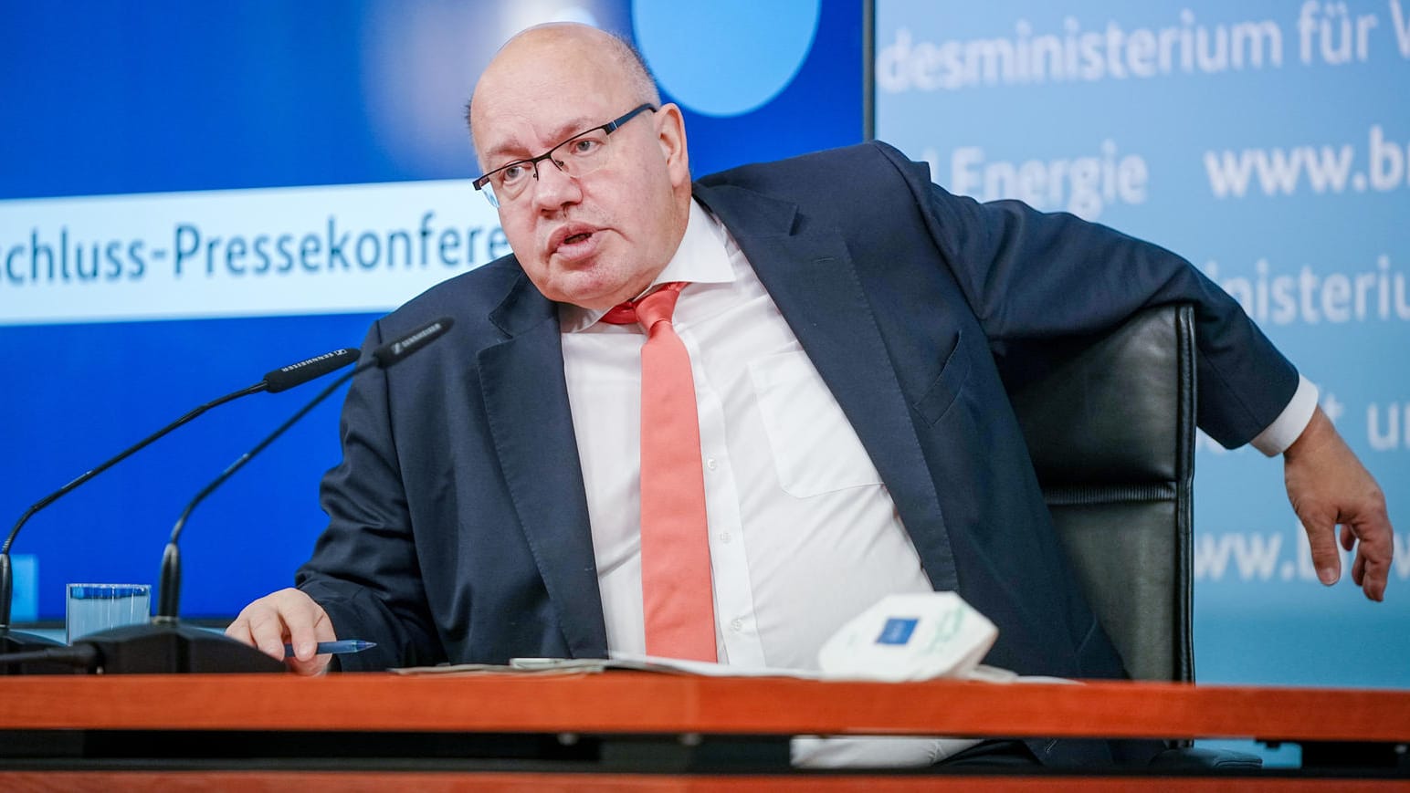 Peter Altmaier bei seiner Abschluss-Pressekonferenz: Seine Amtszeit als Wirtschaftsminister geht zu Ende.