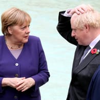 Angela Merkel und Boris Johnson: Der britische Premierminister würdigte die Kanzlerin mit lobenden Worten.