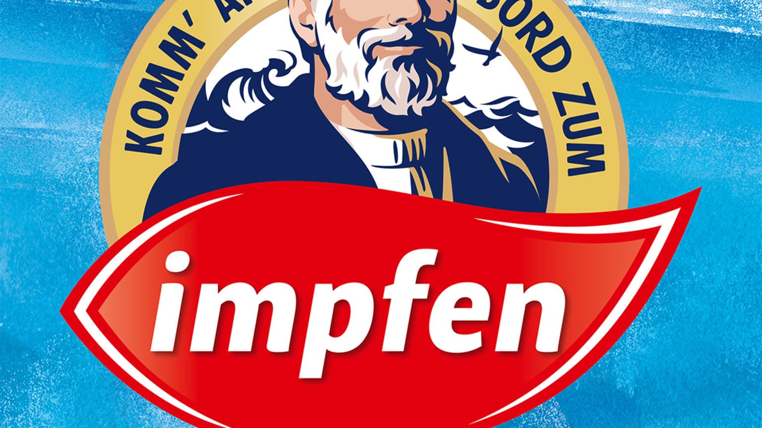 "Komm' an Bord zum Impfen", ruft Käpt'n Iglo auf.