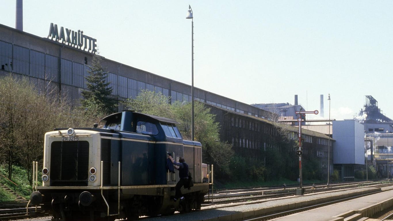 Gleisanlagen der Maxhütte in Sulzbach-Rosenberg im Jahr 1987.