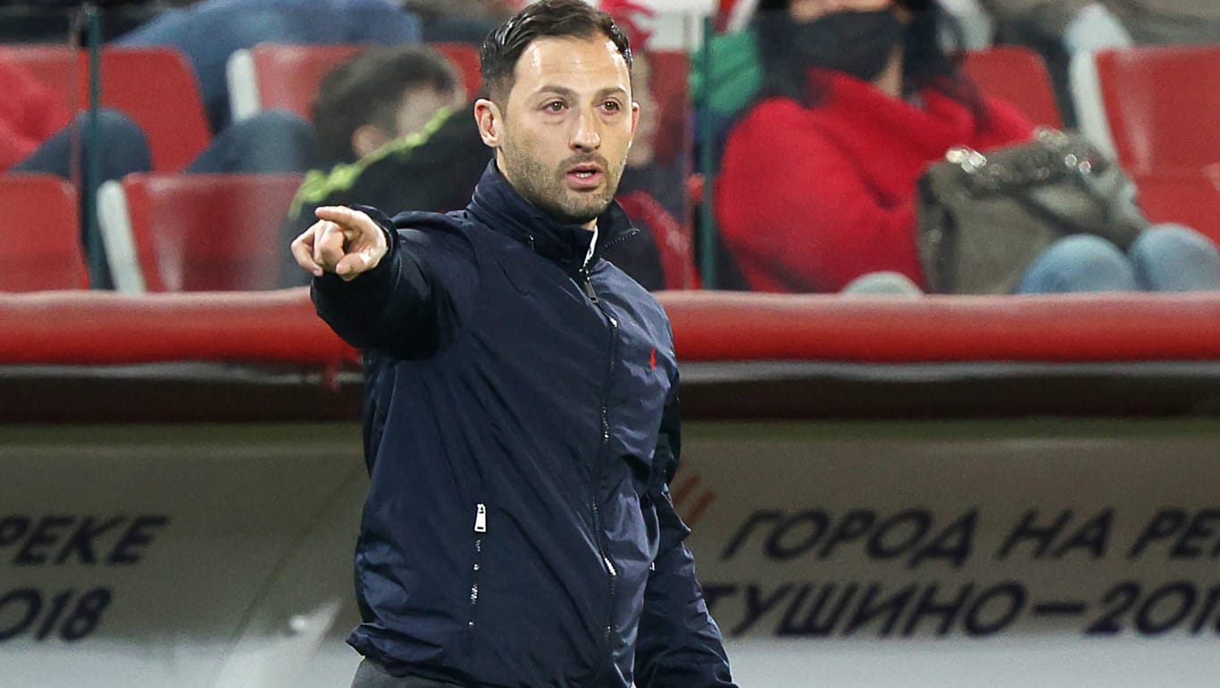 Domenico Tedesco an der Seitenlinie bei Spartak Moskau: Bis Mai 2021 trainierte der 36-Jährige den russischen Hauptstadtklub.