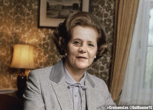 Eiserne Lady Merkel? Hier mischte der Künstler sie mit Margaret Thatcher.