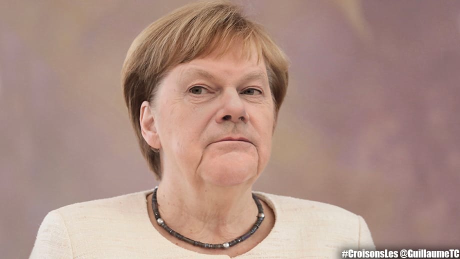 Hier kommt Schmerkel – Merkel mit Olaf Scholz, dem SPD-Politiker, der sie ablöst. Zuvor hatte das ...