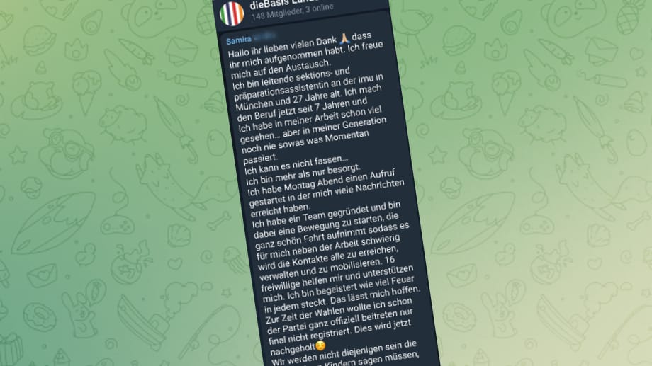 Samira Y.: Die Mitarbeiterin aus der Pathologie der LMU München hatte in den Tagen vor ihrem Video Unterstützer gesucht und sich dabei mit ihrer Funktion vorgestellt.