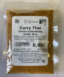 Rückruf: Der Gewürzvertrieb Nordrhein warnt vor "Curry Thai".
