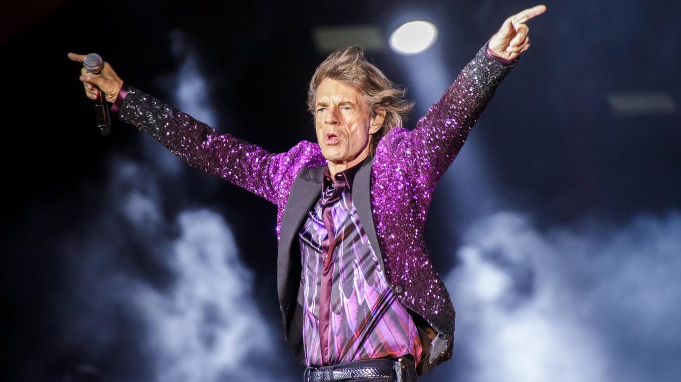 Mick Jagger 2014 auf der Bühne: So heizt der britische Rockstar gern die Mengen ein.