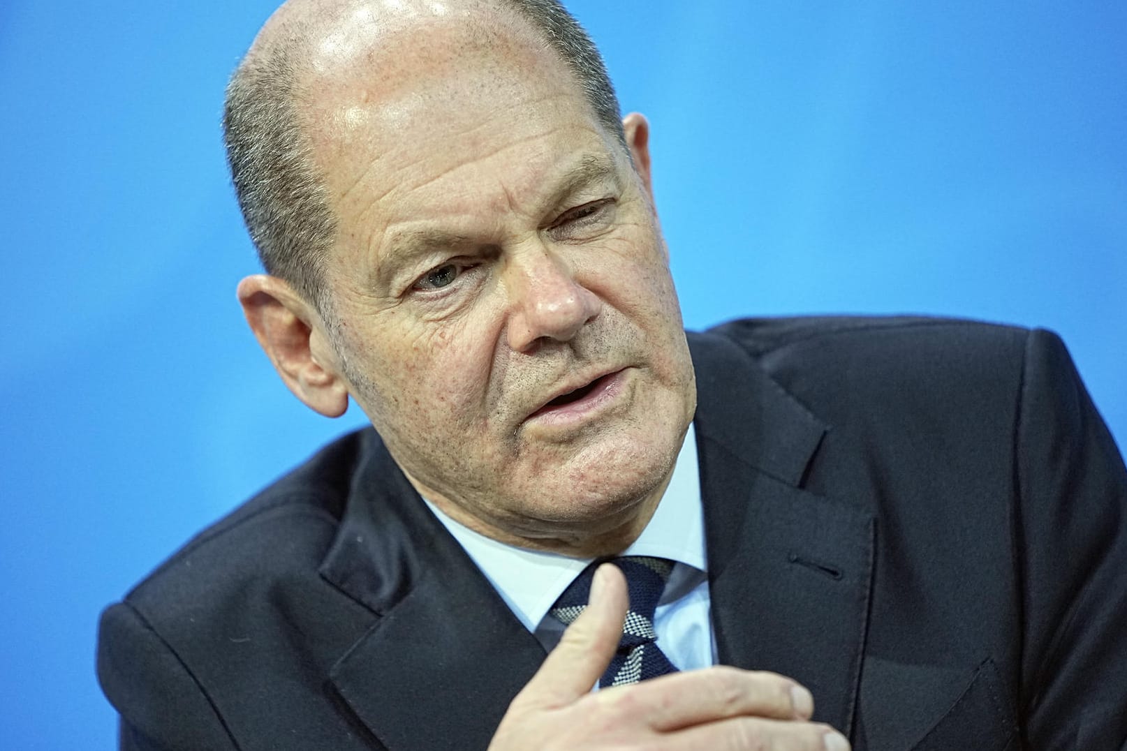Olaf Scholz: Erstmals nahm Scholz an dem Bund-Länder-Treffen als neuer Bundeskanzler teil.
