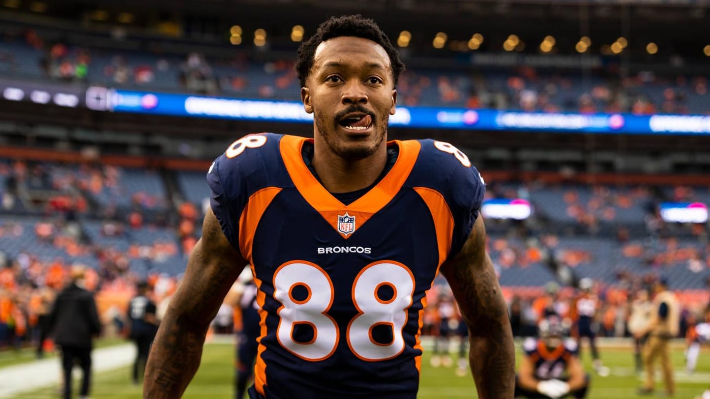 Demaryius Thomas im Oktober 2018 im Trikot der Broncos: Mit dem Team aus Denver holte der Wide Receiver den Super Bowl. Demaryius Thomas im Oktober 2018 im Trikot der Broncos: Mit dem Team aus Denver holte der Wide Receiver den Super Bowl.