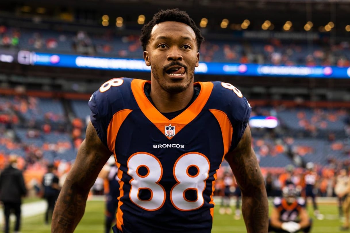 Demaryius Thomas im Oktober 2018 im Trikot der Broncos: Mit dem Team aus Denver holte der Wide Receiver den Super Bowl.