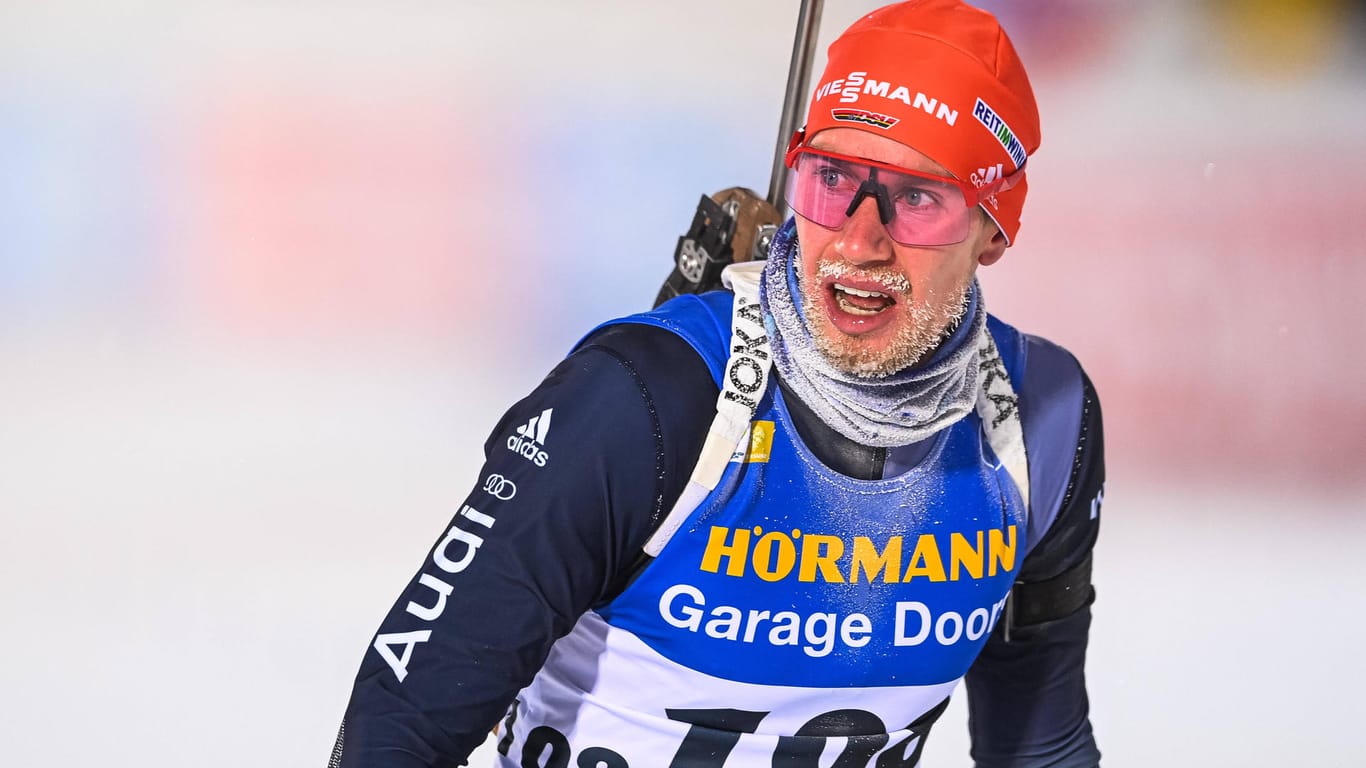 Johannes Kühn beim vorherigen Rennen in Östersund: Der deutsche Biathlet macht nur einen Fehler im Schießen.