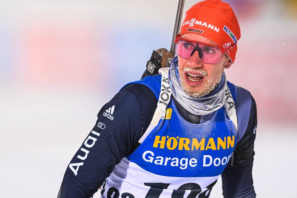 Johannes Kühn beim vorherigen Rennen in Östersund: Der deutsche Biathlet macht nur einen Fehler im Schießen.