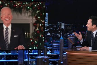 "The Tonight Show Starring Jimmy Fallon": US-Präsident Joe Biden stellt sich während eines Video-Interviews den Fragen des Late-Night-Moderators.