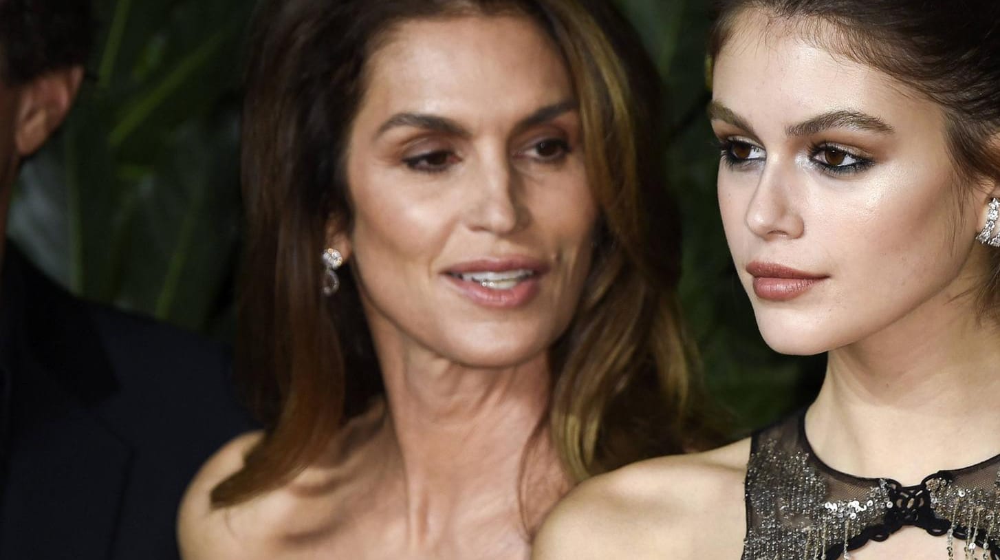 Cindy Crawford mit Tochter Kaia Gerber: Die Ähnlichkeiten zwischen Mutter und Tochter sind unverkennbar.