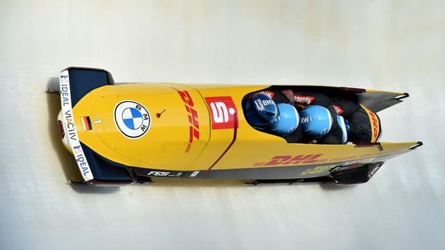 Weiter siegreich: Pilot Francesco Friedrich im Viererbob.