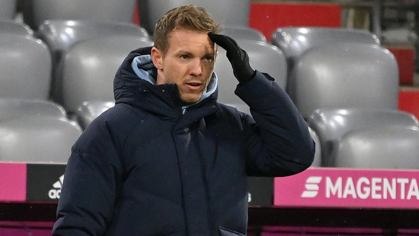 Die Sorgenfalten bei Bayern-Trainer Julian Nagelsmann dürften nach dem Mainz-Spiel nicht weniger geworden sein.
