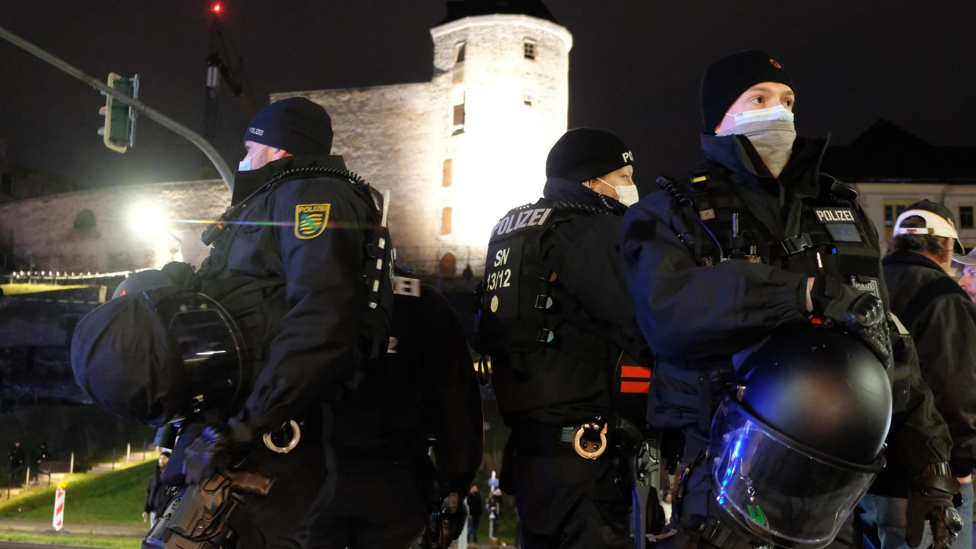 Protest gegen Corona-Politik in Plauen: Versammlungen mit mehr als zehn Menschen sind wegen der Corona-Lage in Sachsen derzeit nicht gestattet.