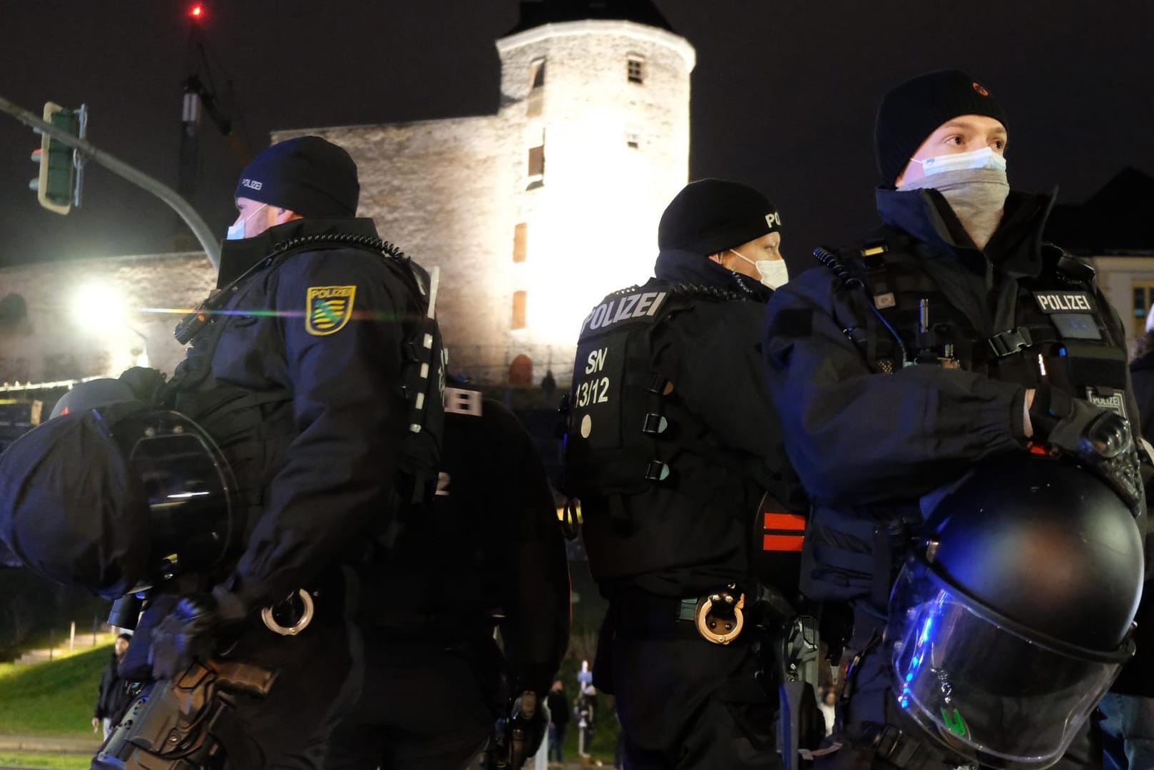 Protest gegen Corona-Politik in Plauen: Versammlungen mit mehr als zehn Menschen sind wegen der Corona-Lage in Sachsen derzeit nicht gestattet.