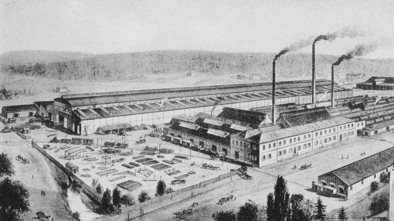 Deutschlands ältestes Familienunternehmen: Diese Abbildung zeigt das Fabrikgelände der "Siegener Verzinkerei Actiengesellschaft" in Geisweid im Jahre 1909, heute bekannt als The Coating Company.