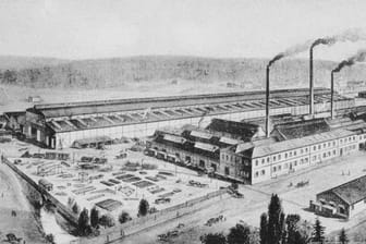 Deutschlands ältestes Familienunternehmen: Diese Abbildung zeigt das Fabrikgelände der "Siegener Verzinkerei Actiengesellschaft" in Geisweid im Jahre 1909, heute bekannt als The Coating Company.