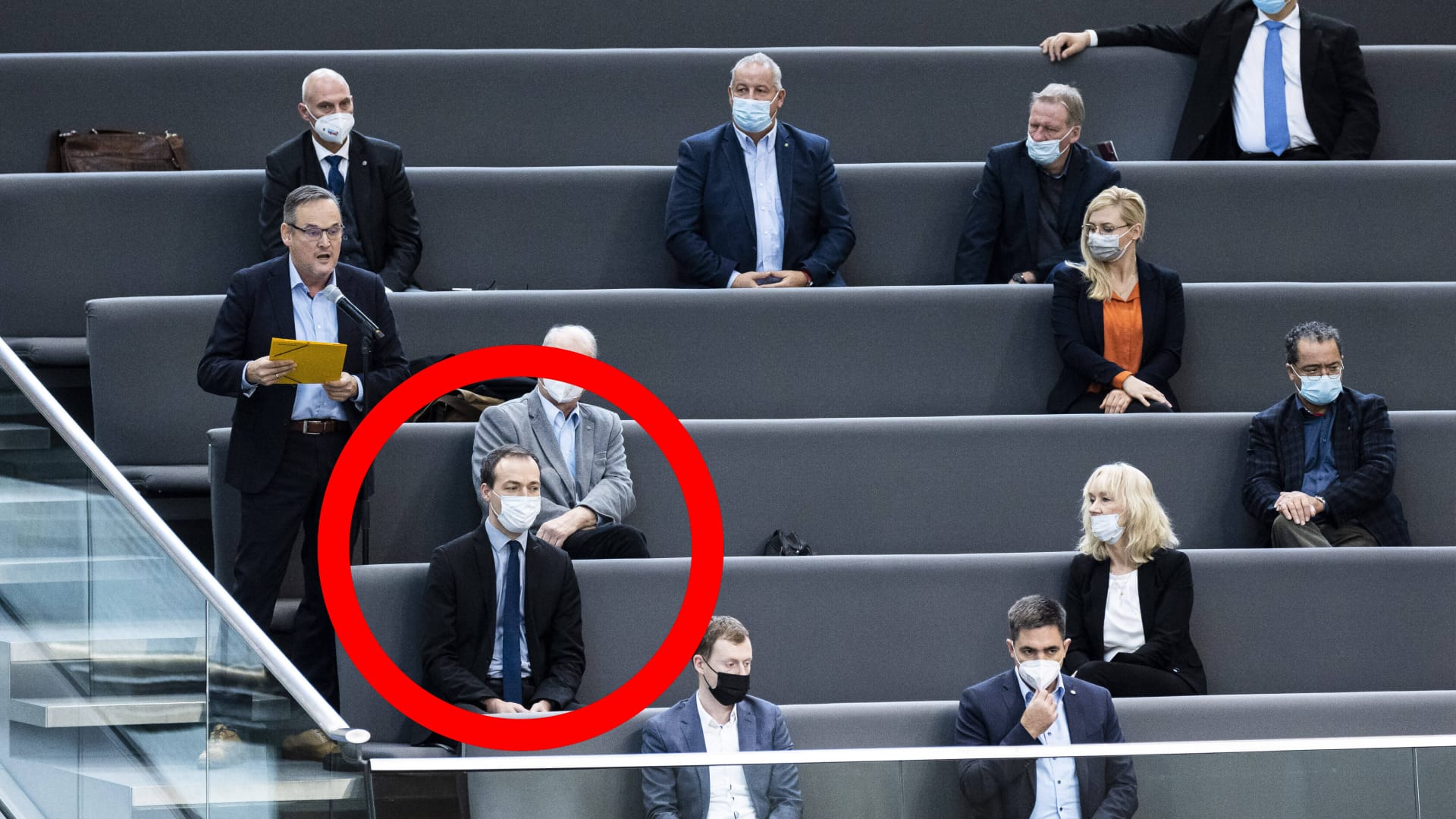 Tribünenplatz: Johannes Huber im Bundestag.