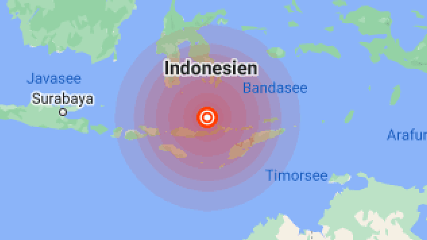 Erdbeben in Indonesien: Im Osten des Landes: Das Beben ereignete sich im Osten des Landes.
