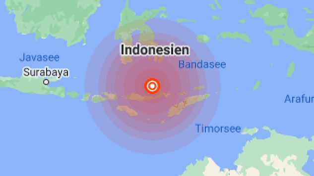 Erdbeben in Indonesien: Im Osten des Landes: Das Beben ereignete sich im Osten des Landes.