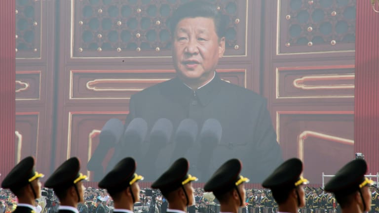 Präsident Xi Jinping hält eine Ansprache: Peking setzt darauf, dass sich Deutschlands China-Politik nur geringfügig ändern wird.