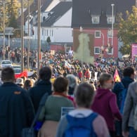 Demonstration im Oktober in Nürnberg (Archivbild): Die Demonstration lief laut Polizeiangaben friedlich ab.