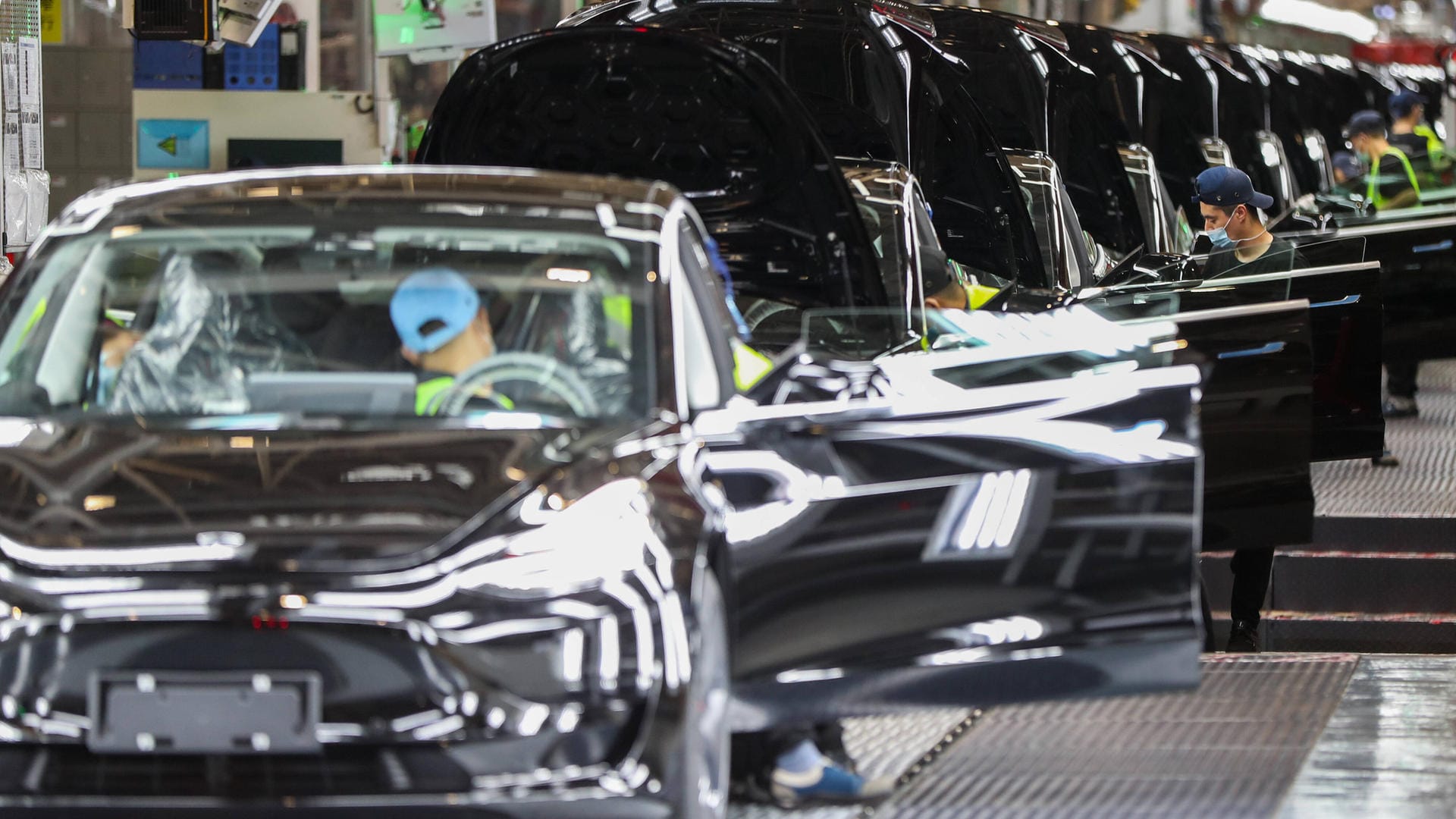 Tesla-Werk in Shanghai: Hier werden etwa 450.000 Autos pro Jahr produziert.