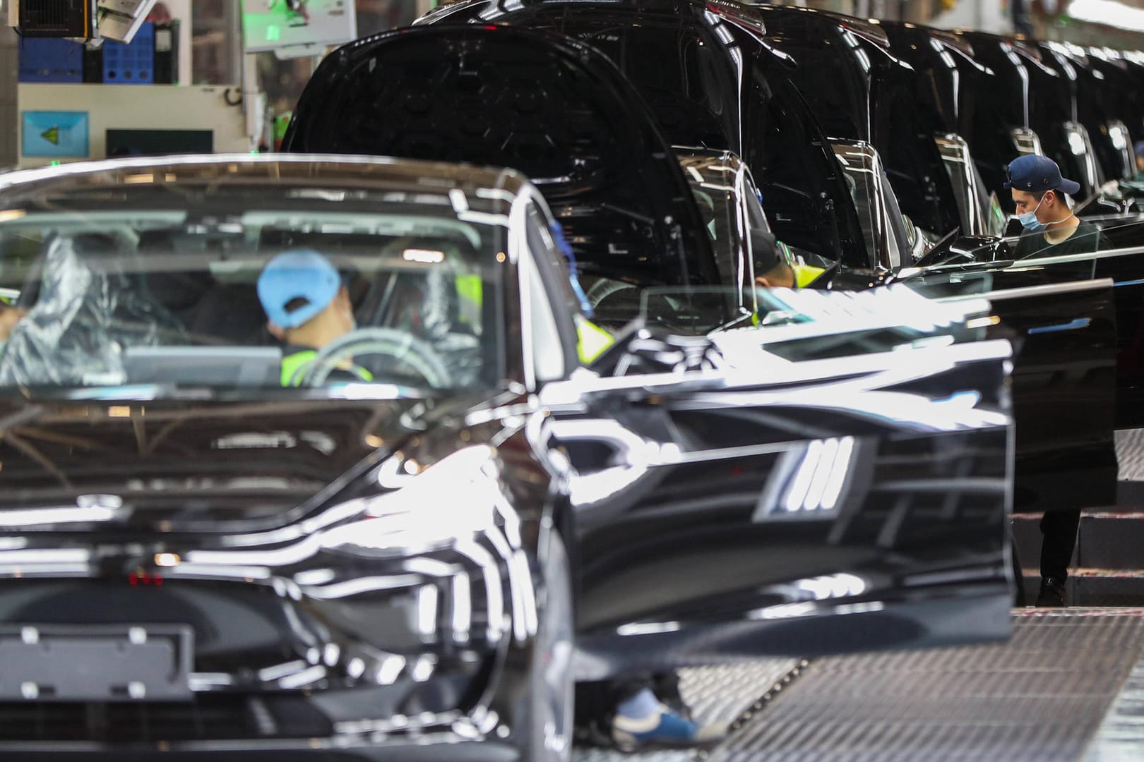 Tesla-Werk in Shanghai: Hier werden etwa 450.000 Autos pro Jahr produziert.