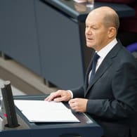 Olaf Scholz: Er gibt seine erste Regierungserklärung als Kanzler ab.