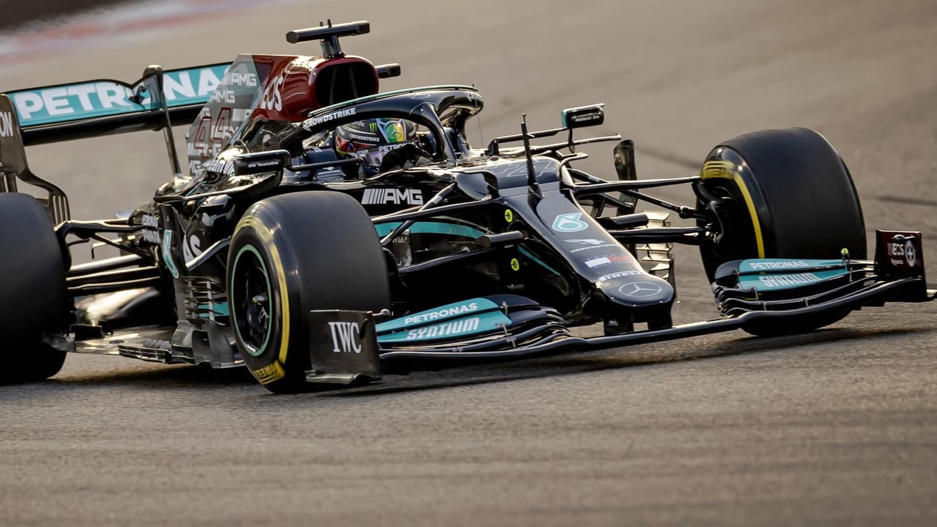 Historisches Rennen: Lewis Hamilton auf der Strecke in Abu Dhabi.