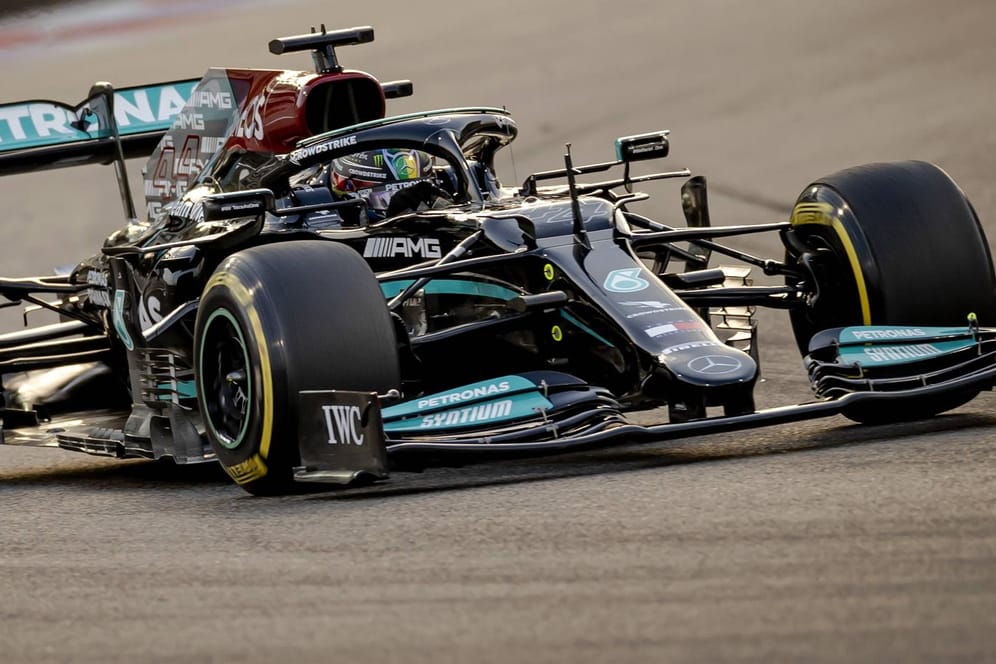Historisches Rennen: Lewis Hamilton auf der Strecke in Abu Dhabi.