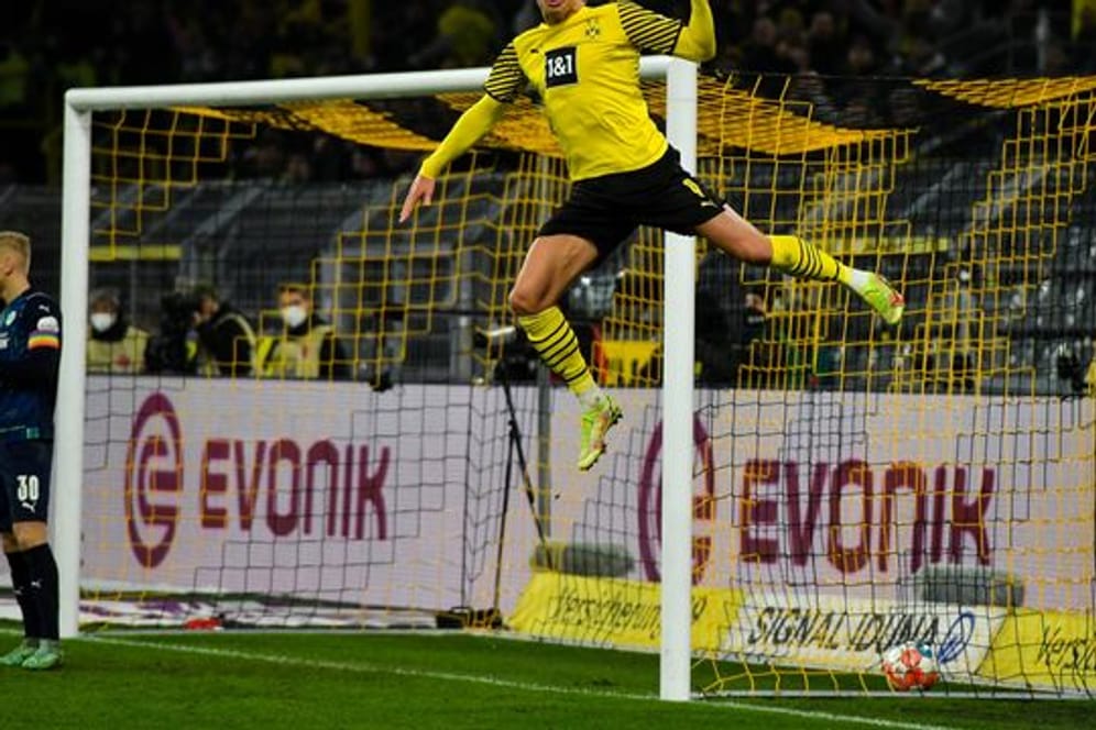 Stürmerstar Erling Haaland traf beim BVB-Sieg gegen Greuther Fürth doppelt.