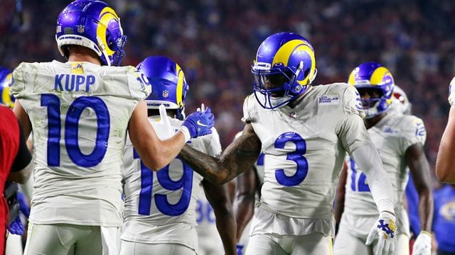 Spieler der Los Angeles Rams bei einem Match gegen die Arizona Cardinals.