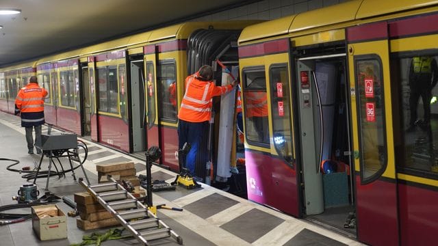 Entgleiste S-Bahn