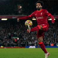 Mo Salah: Der Stürmerstar des FC Liverpool stellte einen Rekord der englischen Torjägerikone Jamie Vardy ein.