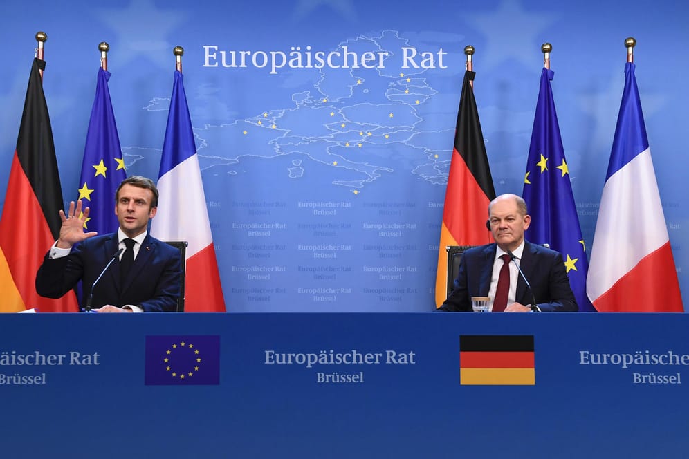 EU-Gipfel in Brüssel: Olaf Scholz und Emmanuel Macron wollen in der Ukraine-Krise vermitteln.