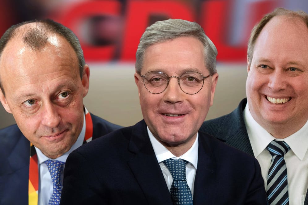 Friedrich Merz, Norbert Röttgen, Helge Braun: Die drei Politiker kandidieren um den Parteivorsitz.