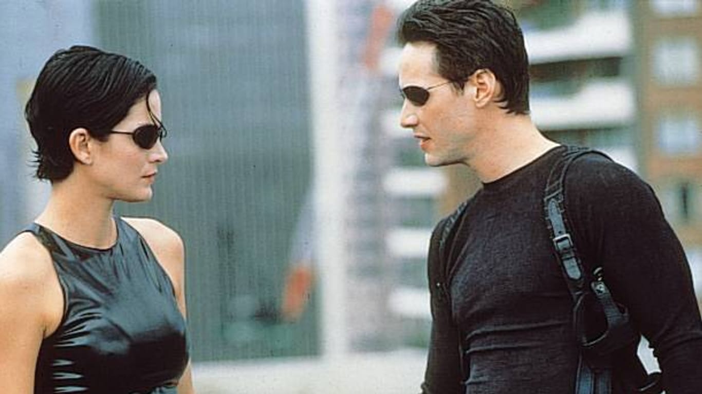 "Matrix" im Jahr 1999: So sahen Keanu Reeves und Carrie-Anne Moss im ersten Teil aus, vor mehr als 20 Jahren.