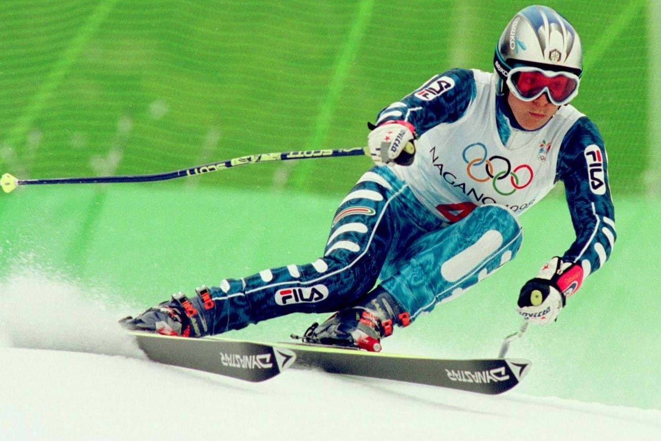 Deborah Compagnoni bei den Olympischen Spielen 1998: Die Italienerin holte in Nagano Gold im Riesenslalom.