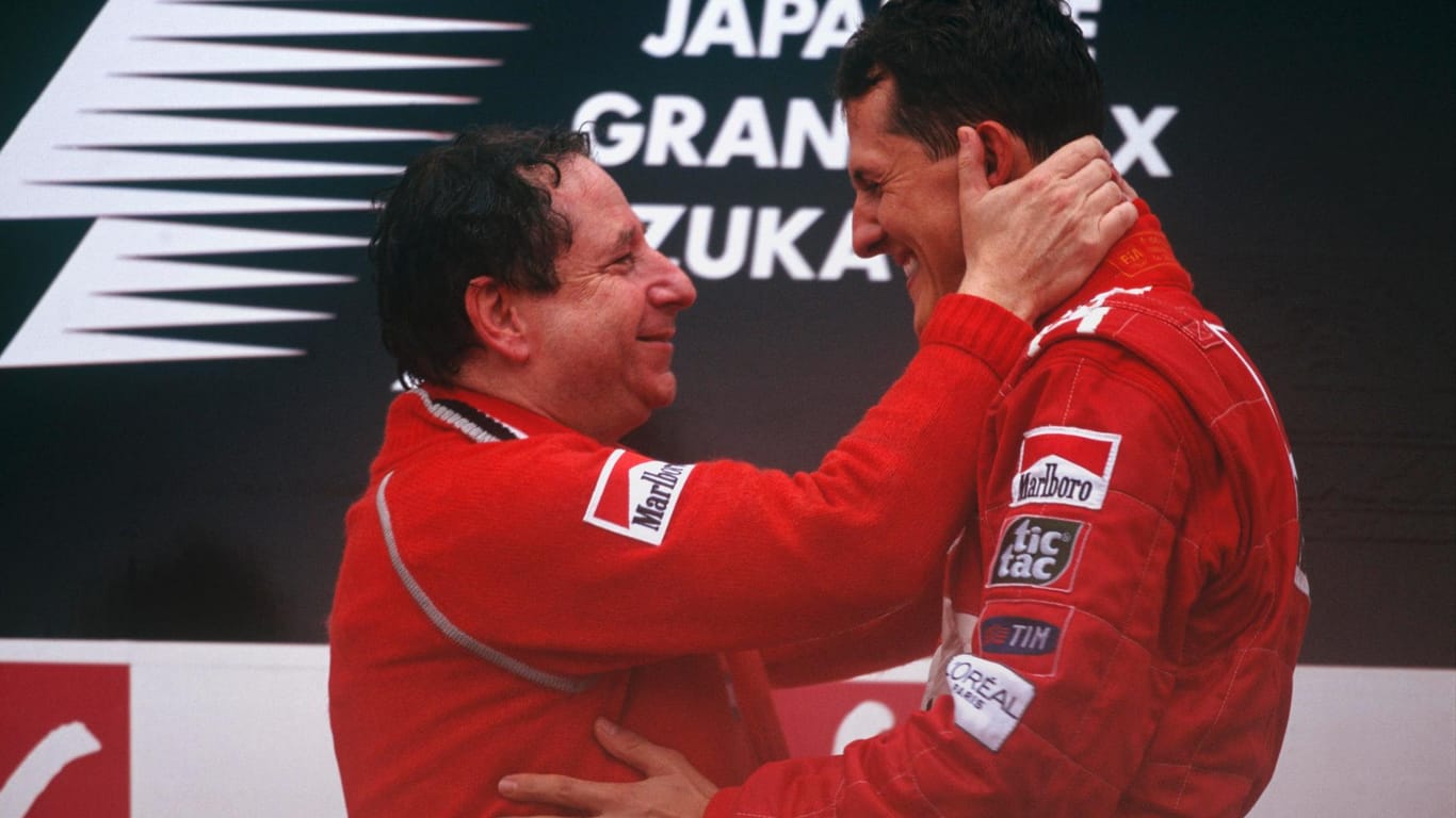 Legendäres Erfolgsduo: Todt (li.) und Michael Schumacher bei Ferrari im Jahr 2000.