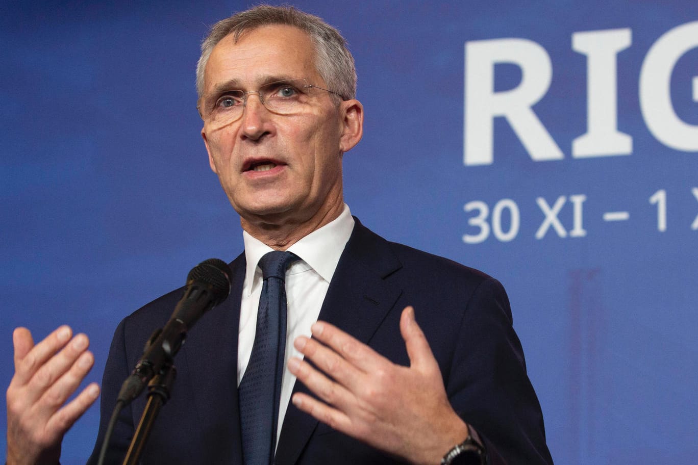 Nato-Generalsekretär Jens Stoltenberg: Er zeigt sich offen für den Austausch mit Russland - unter bestimmten Bedingungen.