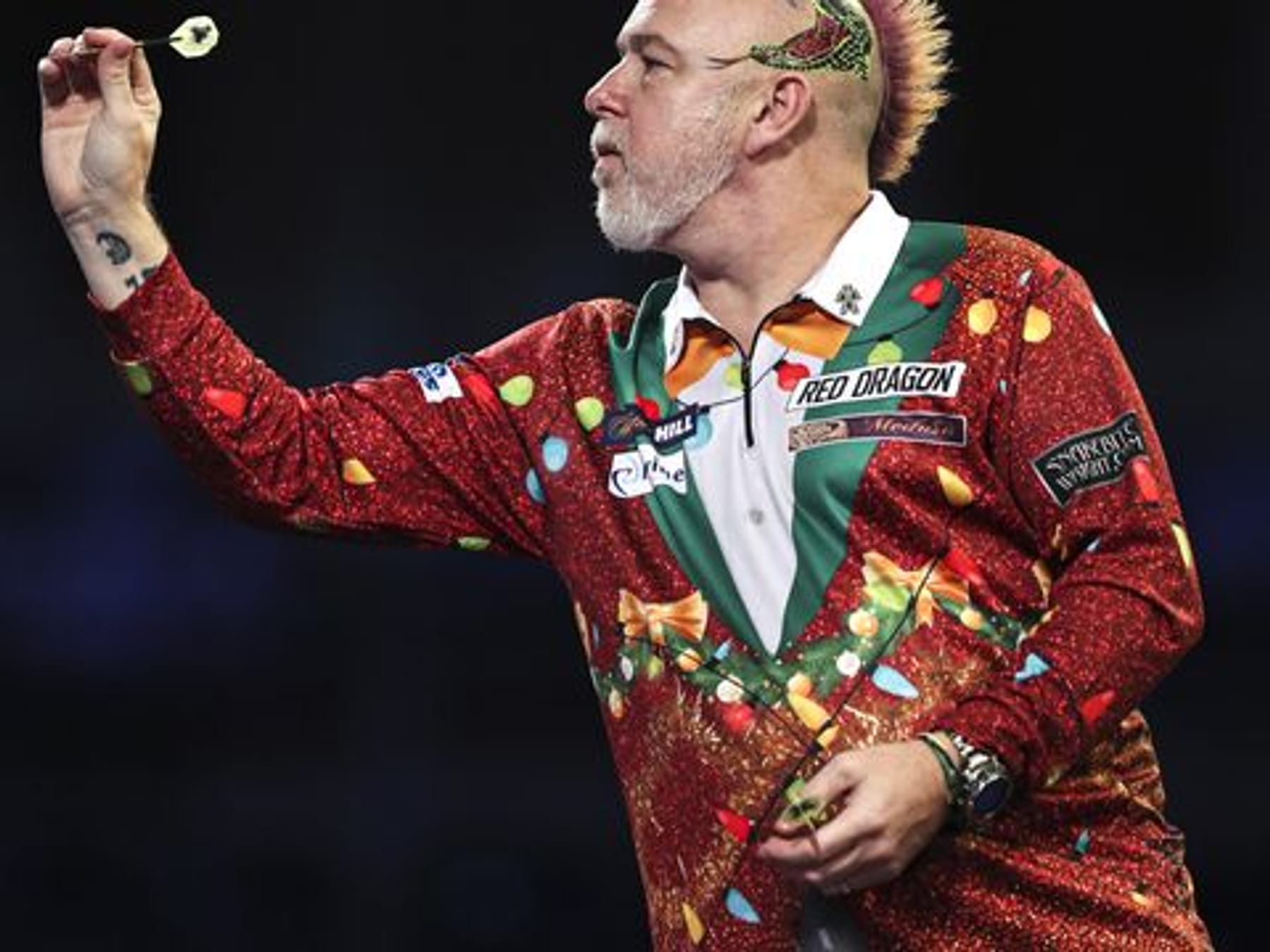 Spektakel in London Wright gewinnt Darts-WM-Auftakt im Weihnachtsoutfit