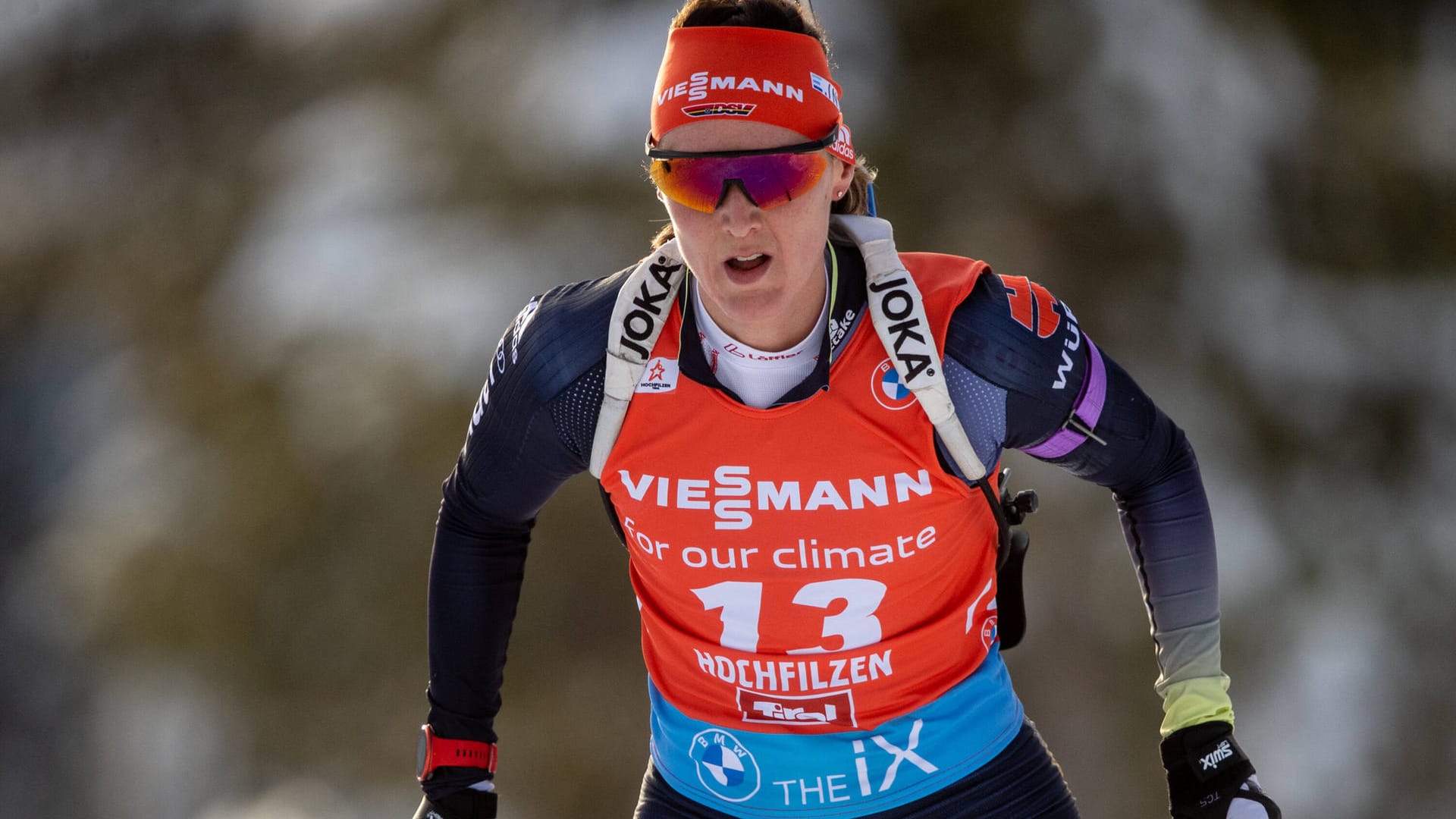 Denise Herrmann: Die deutsche Biathletin leistete sich in der Verfolgung zu viele Fehler.