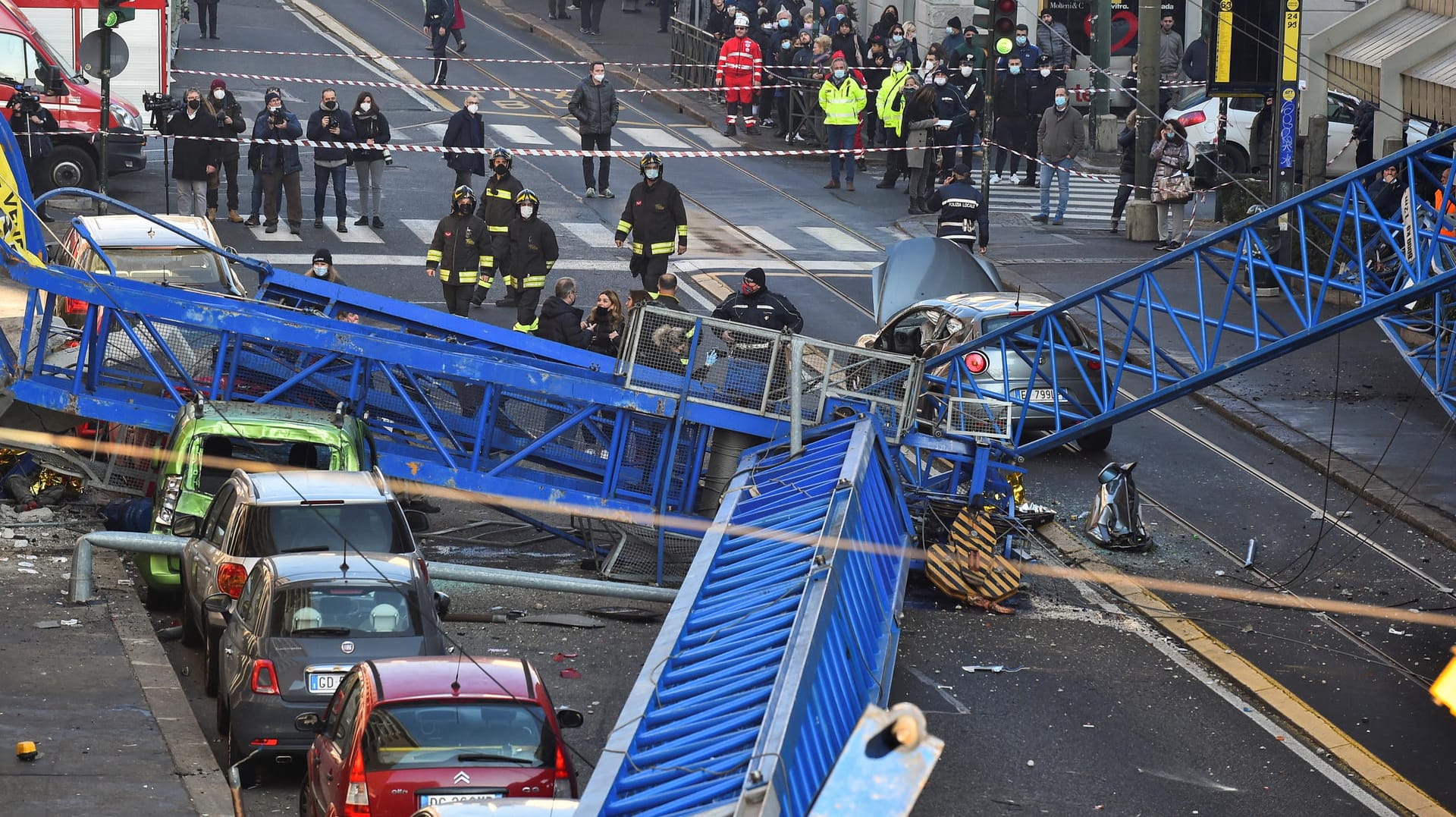 Umgestürzter Kran in Turin: Es gab Tote und Verletzte.