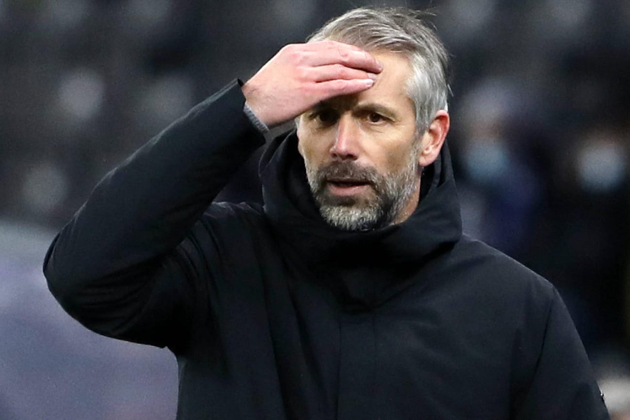 Marco Rose: Der BVB-Trainer war mit der Leistung seines Teams nicht zufrieden – und auch nicht mit dem Geläuf.