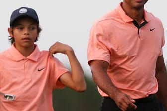 Tiger Woods und sein Sohn Charlie bei der PNC Championship in Orlando.