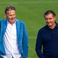 Hans-Joachim Watzke und Michael Zorc (v.l.): Die beiden BVB-Bosse arbeiten am neuen Dortmunder Kader.